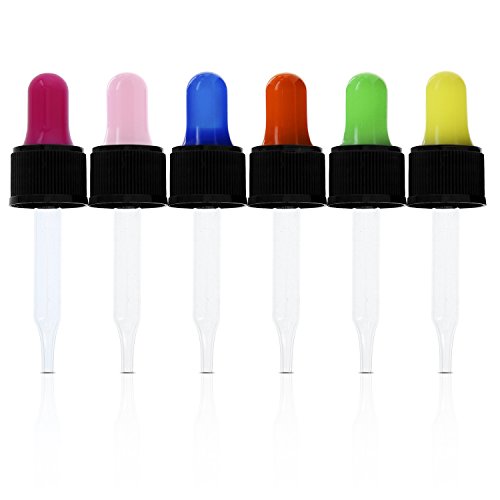 Multicolored Eye Droppers for 10ml/15ml Essential Oil Bottles