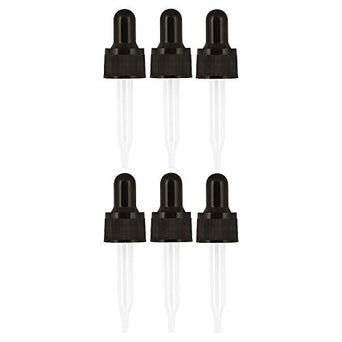 15ml Black Eye Droppers for 10ml and 15ml Essential Oil Bottles