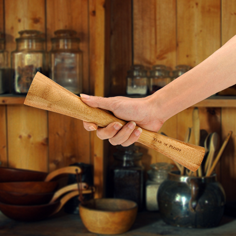 12 Inch Bamboo Cabbage Tamper for Packing Sauerkraut into Mason Jars for Fermenting