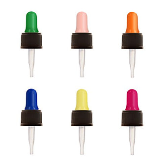 Glass Eye Droppers for 5ml Essential Oil Bottles - Multicolored - Compatible with doTERRA and Young Living 5ml Bottles